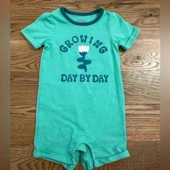 Cat & Jack Growing Day by Day baby boy romper 12 months - Picture 1 of 5
